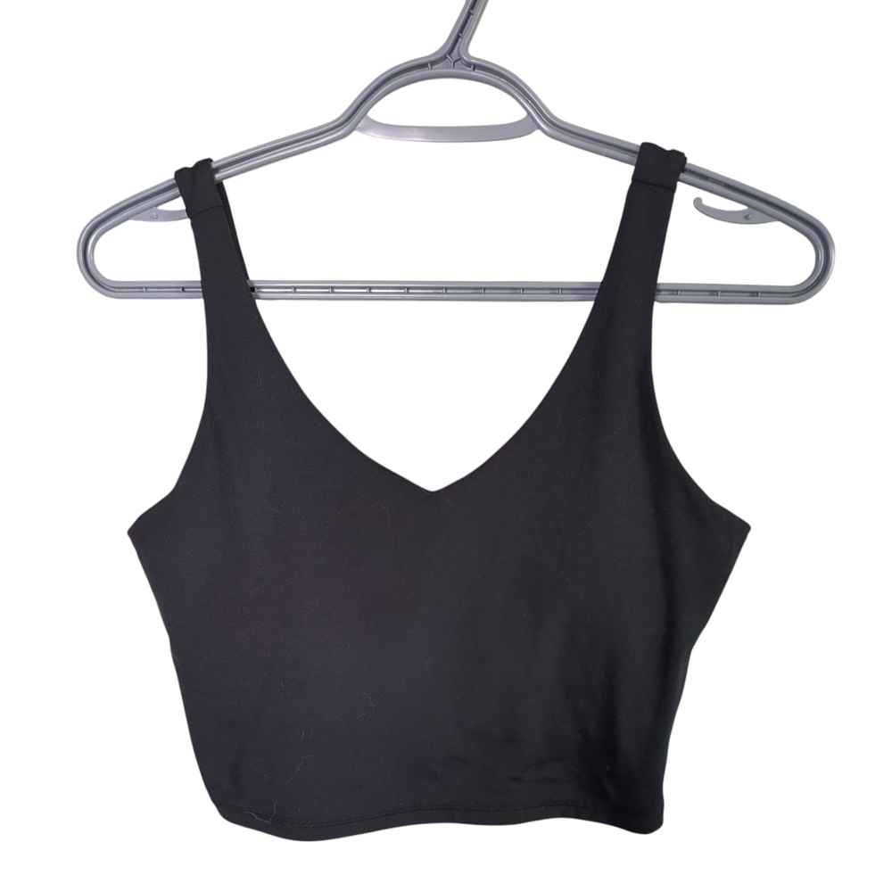Joe Fresh Crop Athletic Tank Built in Bra Black Size Medium